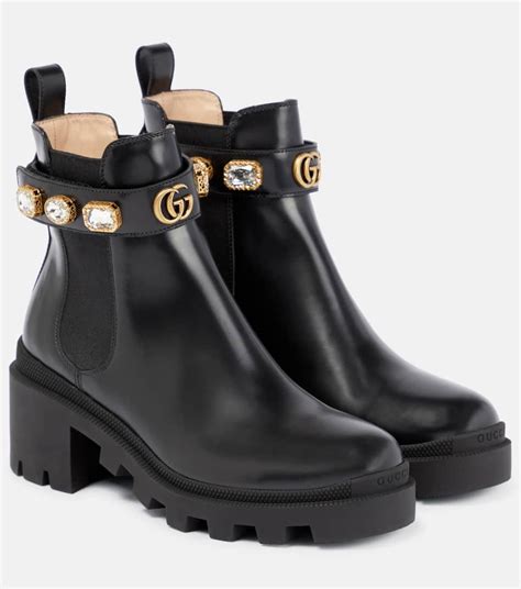 gucci boots with rhinestones|gucci black boots with snake.